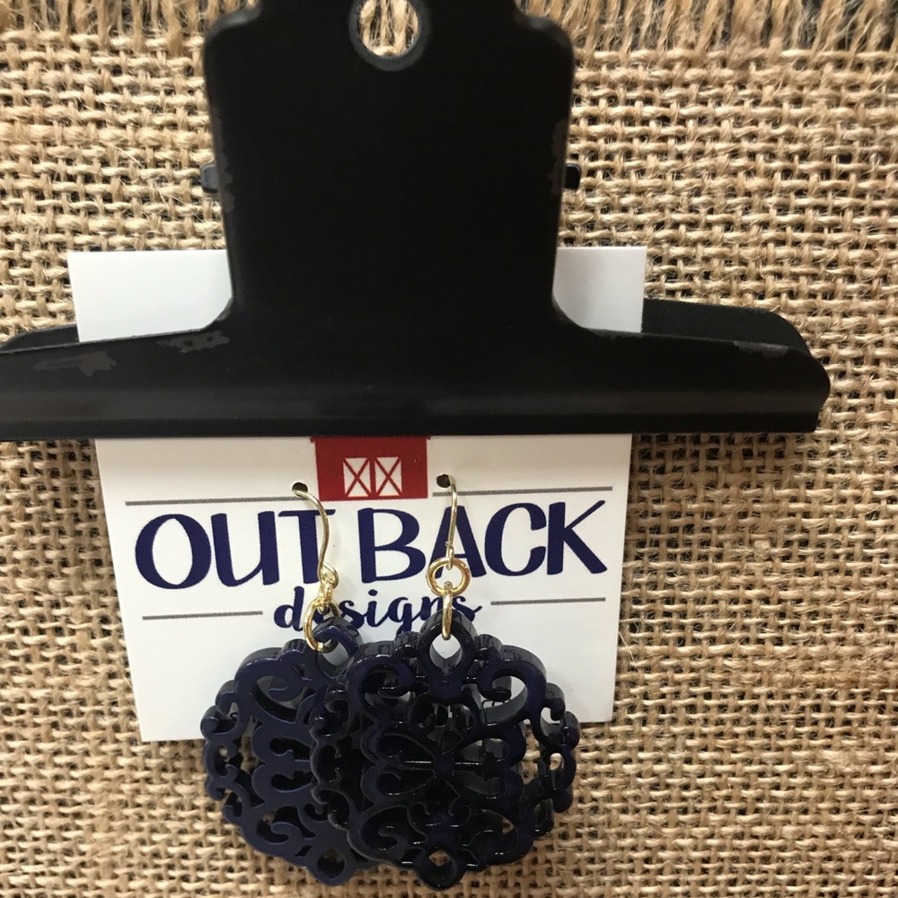 NAVY Acrylic Hypoallergenic Earrings